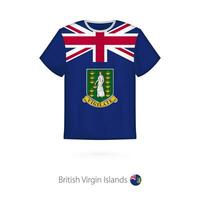 T-Shirt Design mit Flagge von britisch Jungfrau Inseln. vektor