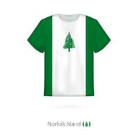 T-Shirt Design mit Flagge von Norfolk Insel. vektor