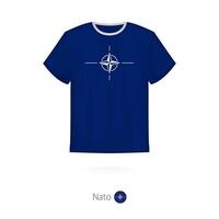 t-shirt design med flagga av nato vektor