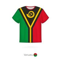 t-shirt design med flagga av vanuatu. vektor