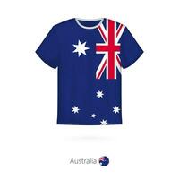 T-Shirt Design mit Flagge von Australien. vektor