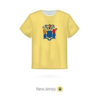 t-shirt design med flagga av ny jersey oss stat. vektor