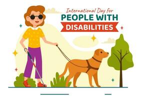 International Tag zum Menschen mit Behinderung Vektor Design Illustration auf 3 Dezember zu erziehen Bewusstsein von das Situation von deaktiviert Personen