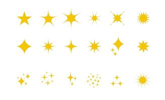 Sterne-Sammlung. Sterne-Vektor-Symbole vektor