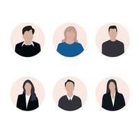 Collage von Porträts und Gesichter von jung Mann und Frau , gut verwenden zum userpic und Profil Bild. Vielfalt Konzept vektor
