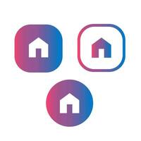 Netz Zuhause Symbol zum Apps und Webseiten, Haus Symbol, Zuhause Zeichen im Kreis oder Main Seite Symbol vektor