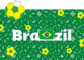 Brasilien National Tag Banner mit Karten und Typografie Illustration vektor