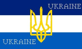 Ukraine Unabhängigkeit Tag mit abstrakt modern Design. Flagge und Karte von Ukraine mit Typografie Blau und Gelb Farbe Thema. Ukraine National Tag Banner. vektor