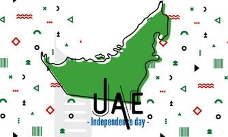 uae nationell dag baner för oberoende dag årsdag. arab emirates modern geometrisk retro abstrakt design. vektor