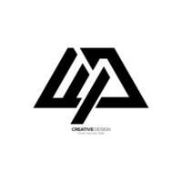 Brief wp oder pw Initiale kreativ Formen Alphabet Monogramm Logo vektor