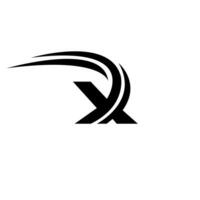 modern brev x med kreativ avrundad form elegant gaming professionell monogram logotyp vektor