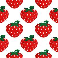 Erdbeere Obst nahtlos Muster2 vektor
