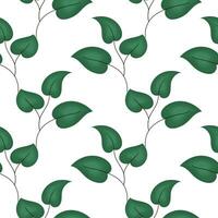 grön blad sömlös mönster 2 vektor