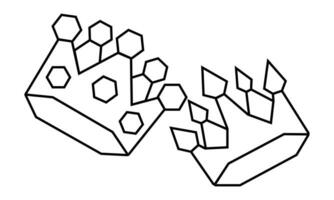 Illustration von König und Königin Kronen2 vektor