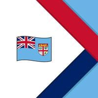 fiji flagga abstrakt bakgrund design mall. fiji oberoende dag baner social media posta. fiji tecknad serie vektor