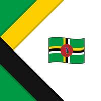 Dominica Flagge abstrakt Hintergrund Design Vorlage. Dominica Unabhängigkeit Tag Banner Sozial Medien Post. Dominica Illustration vektor
