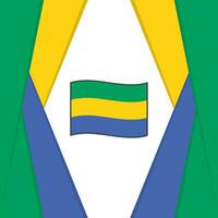 gabon flagga abstrakt bakgrund design mall. gabon oberoende dag baner social media posta. gabon bakgrund vektor