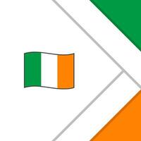 Irland Flagge abstrakt Hintergrund Design Vorlage. Irland Unabhängigkeit Tag Banner Sozial Medien Post. Irland Karikatur vektor