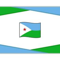 djibouti flagga abstrakt bakgrund design mall. djibouti oberoende dag baner social media posta. djibouti vektor