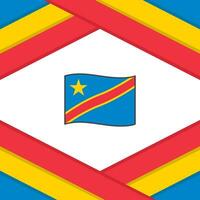 demokratisch Republik von das Kongo Flagge abstrakt Hintergrund Design Vorlage. demokratisch Republik von das Kongo Unabhängigkeit Tag Banner Sozial Medien Post. demokratisch Republik von das Kongo Vorlage vektor