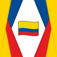colombia flagga abstrakt bakgrund design mall. colombia oberoende dag baner social media posta. colombia bakgrund vektor