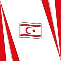 Nord Zypern Flagge abstrakt Hintergrund Design Vorlage. Nord Zypern Unabhängigkeit Tag Banner Sozial Medien Post. Nord Zypern Flagge vektor
