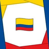 colombia flagga abstrakt bakgrund design mall. colombia oberoende dag baner social media posta. colombia baner vektor