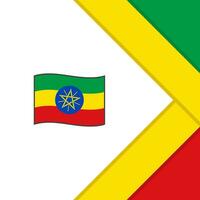 Äthiopien Flagge abstrakt Hintergrund Design Vorlage. Äthiopien Unabhängigkeit Tag Banner Sozial Medien Post. Äthiopien Karikatur vektor