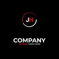 J H kreativ modern brev logotyp design mall vektor