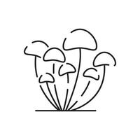 Wald Pilz Vektor Linie Symbol. Gliederung Wald Pilz Vektor Symbol zum Netz Design isoliert auf Weiß Hintergrund.