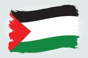 palestina flagga måla borsta slag. palestina flagga vektor sida symbol för din webb webbplats design. vektor illustration