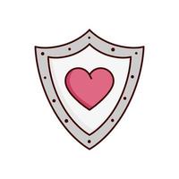 Valentinstag-Schild mit isoliertem Herz-Symbol vektor