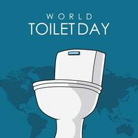 Welt Toilette Tag Poster Vorlage Vektor