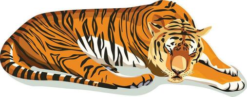 Karikatur Tiger, Weiß Hintergrund, Vektor