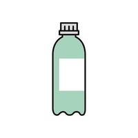 flaska plastbehållare isolerad ikon vektor