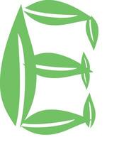 blad e logotyp konst vektor
