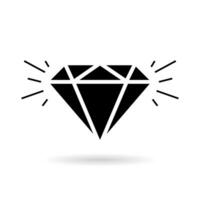 funkelnd Diamant, Edelstein Symbol Vektor. Prämie Paket Zeichen Symbol vektor