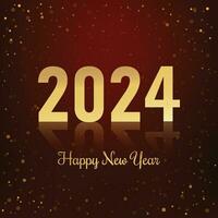 2024 glücklich Neu Jahr Gruß Karte Urlaub Hintergrund vektor