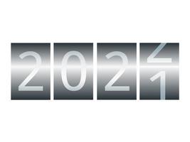 Neujahrszähler 2021 2022 Vektor grau