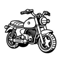 Motorrad schwarz und Weiß Vektor Illustration zum Färbung Buch