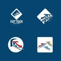 schnell Zug Symbol Logo Vektor Vorlage