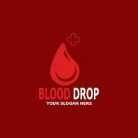 Blut fallen Gesundheit Logo Vektor Vorlage
