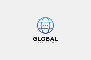 global Kommunikation Plaudern Logo und Symbol vektor