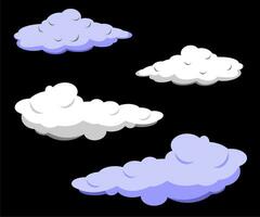 Satz von Cloud-Vektor-Illustrationen vektor