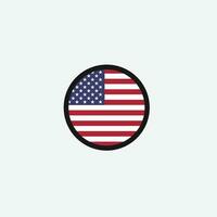 Amerika flagga ikon vektor