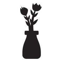 Blume Vase Symbol Logo Vektor Design Vorlage Illustration