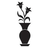 Blume Vase Symbol Logo Vektor Design Vorlage Illustration