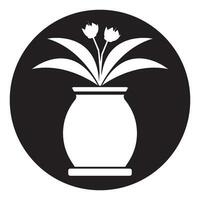 Blume Vase Symbol Logo Vektor Design Vorlage Illustration