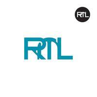 Brief rml Monogramm Logo Design vektor