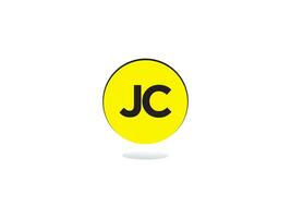 minimal jc brev logotyp, kreativ jc logotyp ikon vektor för företag